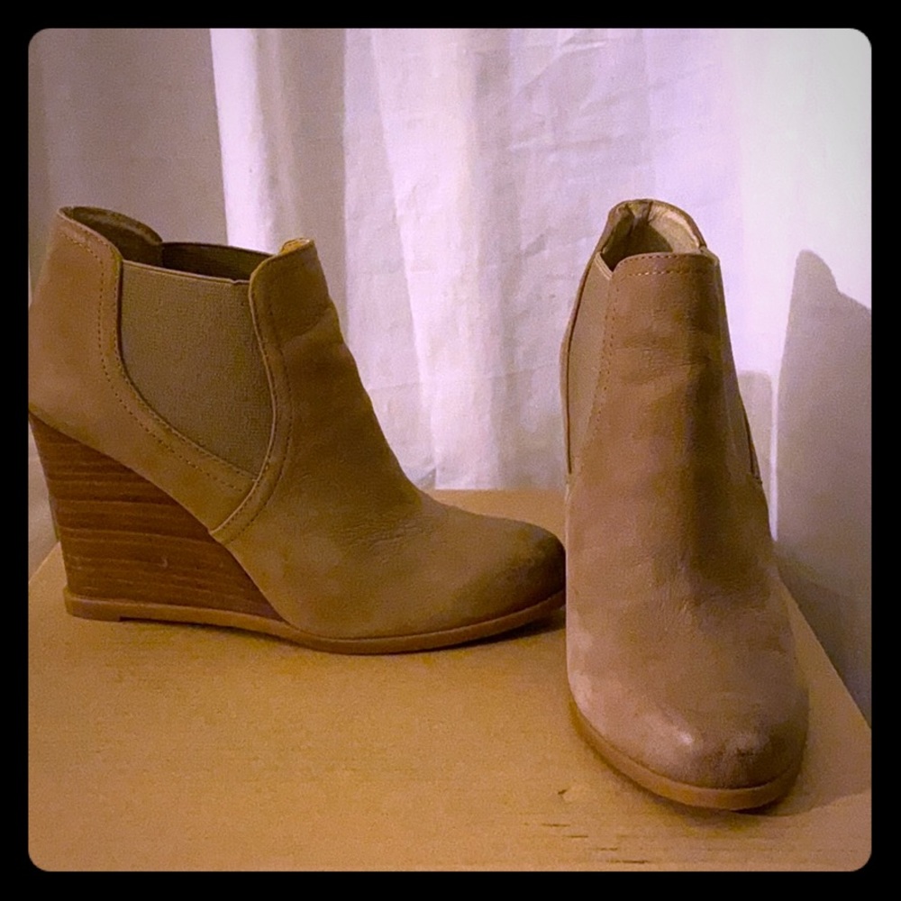 Ankle wedge booties